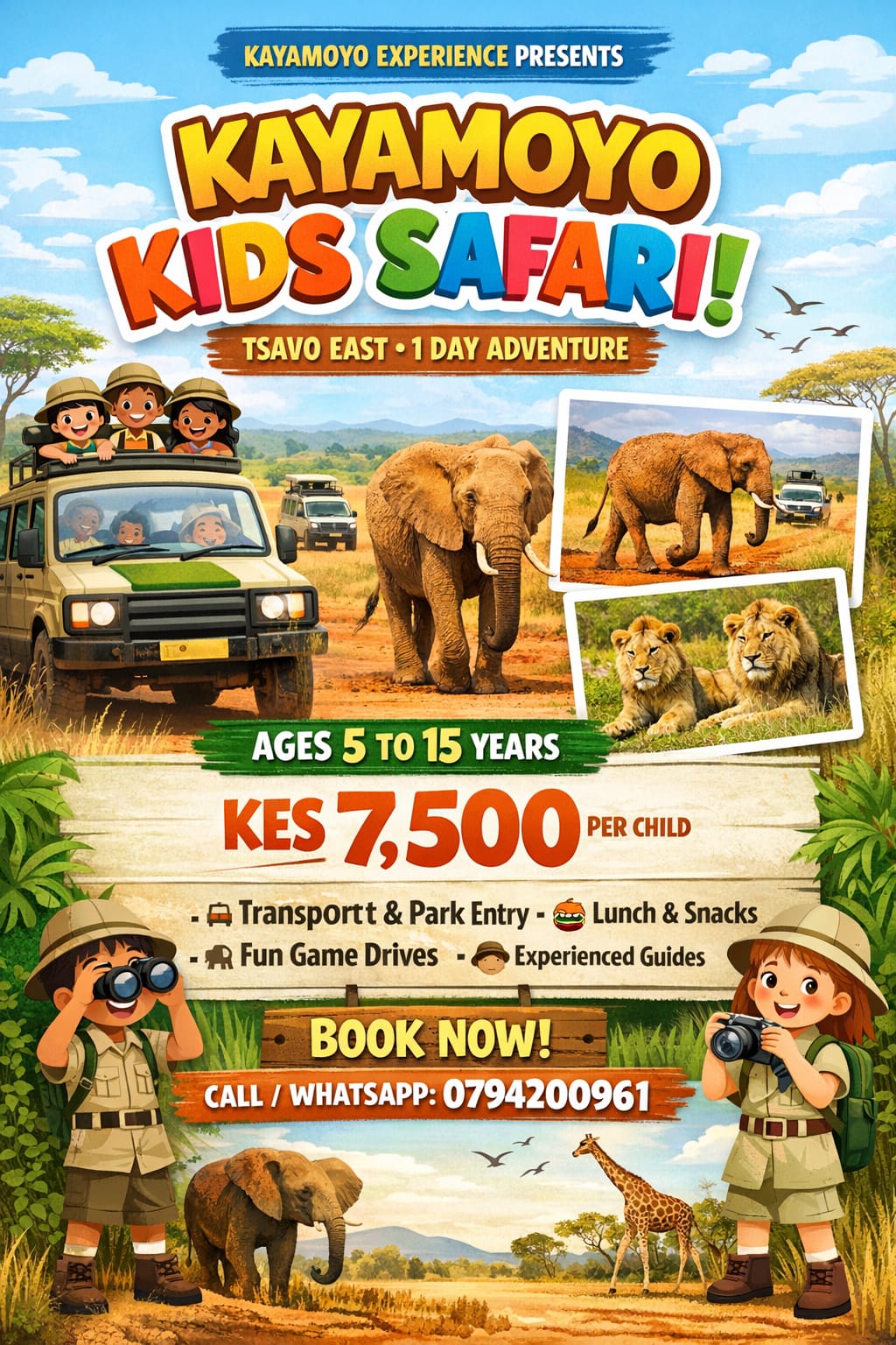 Kids safari Tsavo East Mombasa